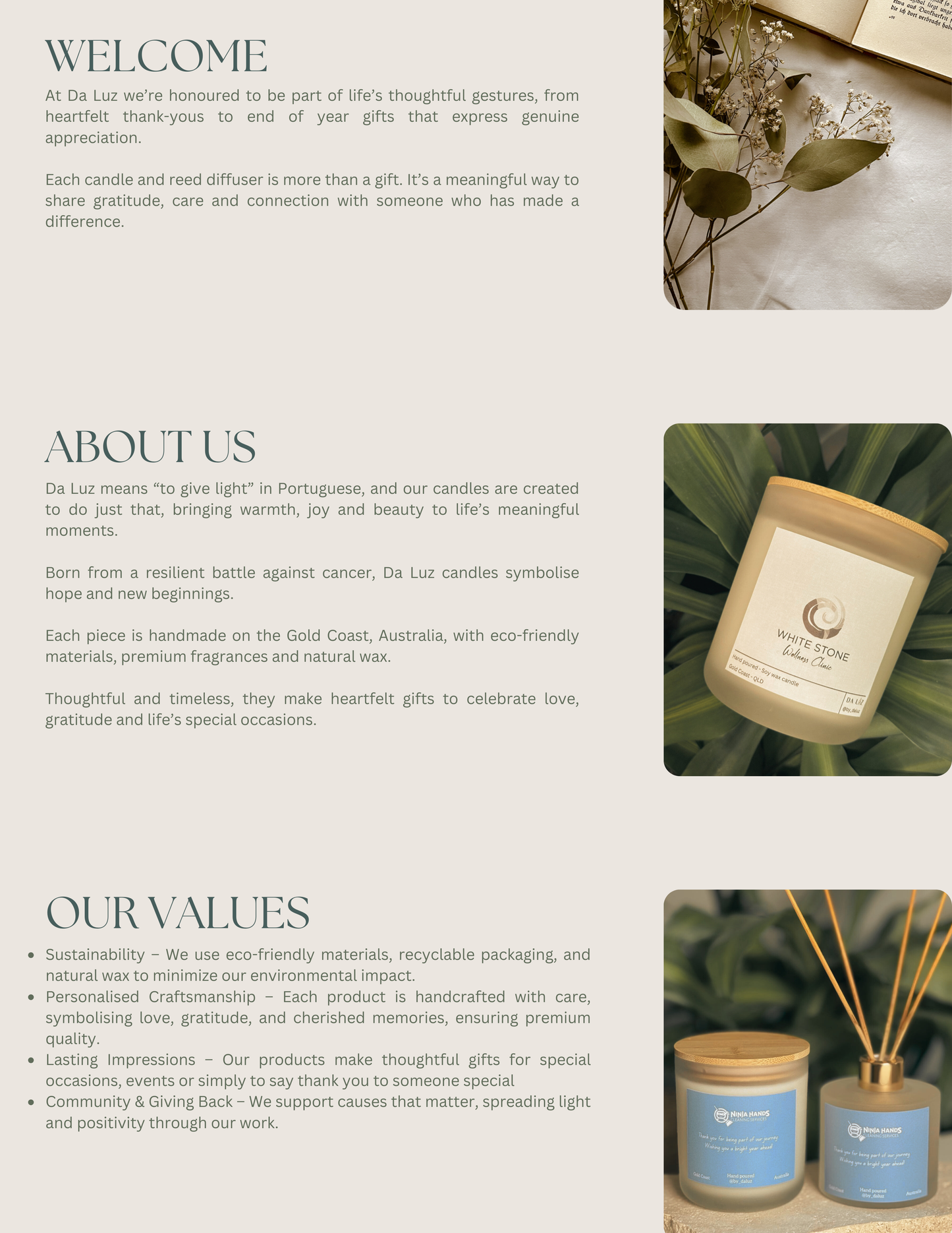 Personalised glass candle & Reed diffuser